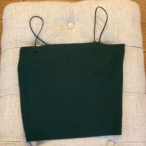 American Eagle Olive Green Ribbed Tank Top